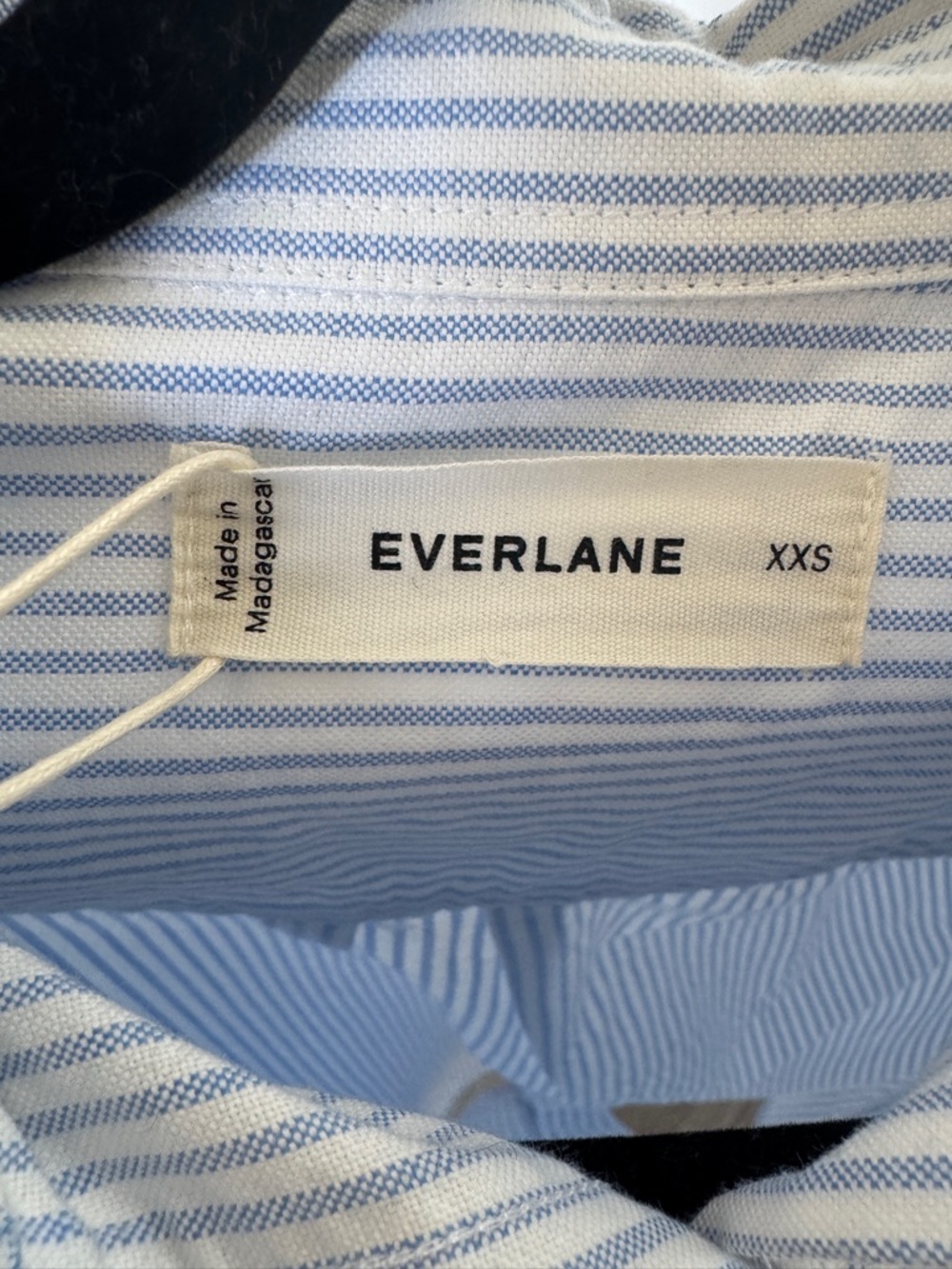NWT! | EVERLANE Women’s The Boxy Oxford in White / Blue Stripe | Size XXS - Picture 12 of 16